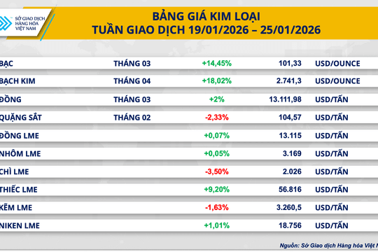 Giá bạc thế giới lần đầu vượt 100 USD/ounce, khí tự nhiên tăng vọt hơn 70%