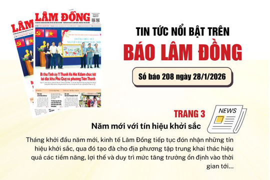Mời độc giả đón đọc báo in Lâm Đồng hôm nay (28/1)