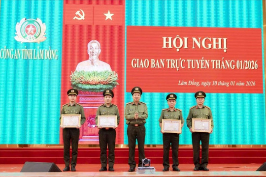 Nhiều đơn vị Công an Lâm Đồng được Bộ Công an khen thưởng đột xuất
