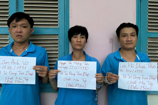 Hóc Môn: Khởi tố 3 bị can tái sử dụng ma túy khi đang trong diện quản lý sau cai