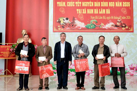 Chủ nhiệm Ủy ban Kiểm tra Tỉnh ủy Lâm Đồng Nguyễn Văn Quang thăm, chúc Tết và trao quà tại các địa phương, đơn vị