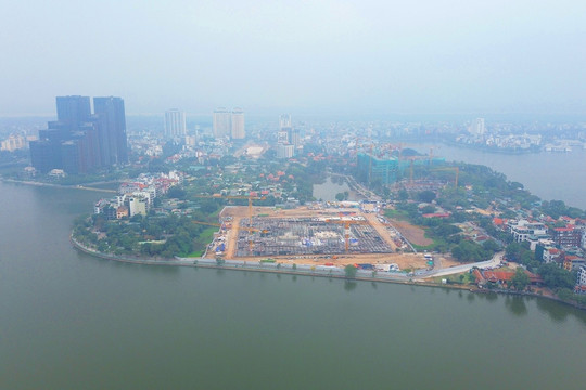Tiến độ Nhà hát Opera và đường Đặng Thai Mai tại bán đảo Quảng An