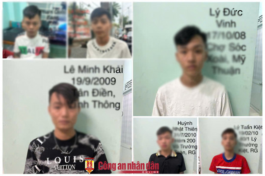 An Giang: Triệt phá nhóm thanh thiếu niên mang hung khí thực hiện 13 vụ trộm cắp