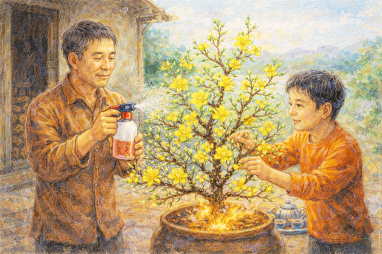 Phía núi có nhành xuân