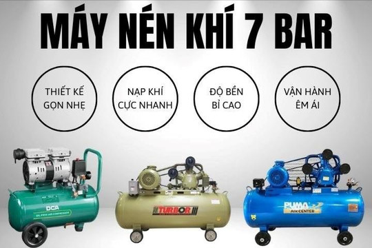 3 mẫu máy nén khí 7 bar bền bỉ, đáng mua hiện nay