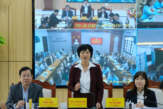 Phó Bí thư Tỉnh ủy Lâm Đồng Phạm Thị Phúc chủ trì Hội nghị hiệp thương lần thứ ba