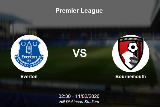 Nhận định Everton vs Bournemouth - Premier League: Quyết đấu tại Hill Dickinson Stadium