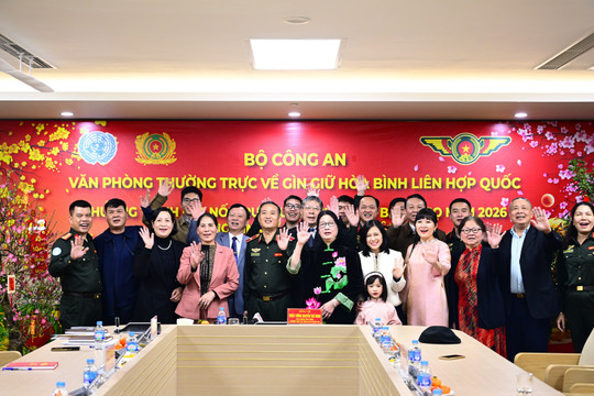 Bộ Công an tổ chức chúc Tết trực tuyến lực lượng gìn giữ hòa bình tại các phái bộ