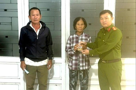 Công an Bắc Bình tìm,trao trả tài sản trị giá hơn 200 triệu đồng cho người dân