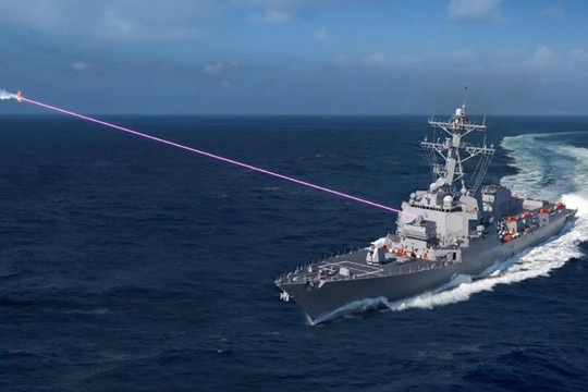 Hải quân Mỹ phát triển tàu chiến Trump-class trang bị vũ khí laser năng lượng cao