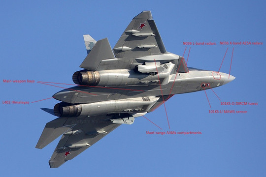 Nga nâng cấp hệ thống phòng thủ tên lửa và vũ khí tấn công cho tiêm kích Su-57M