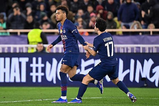 Desire Doue lập cú đúp, PSG ngược dòng thắng Monaco 3-2 tại Champions League