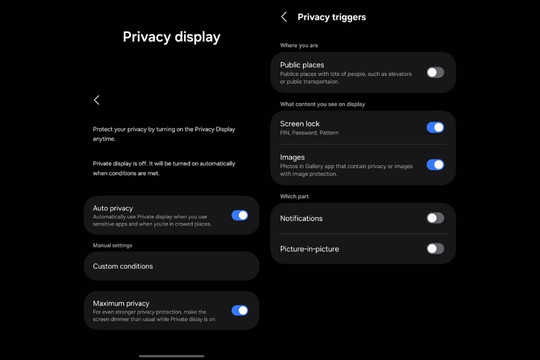 Samsung hé lộ tính năng Privacy Display trên Galaxy S26 Ultra giúp chống nhìn trộm