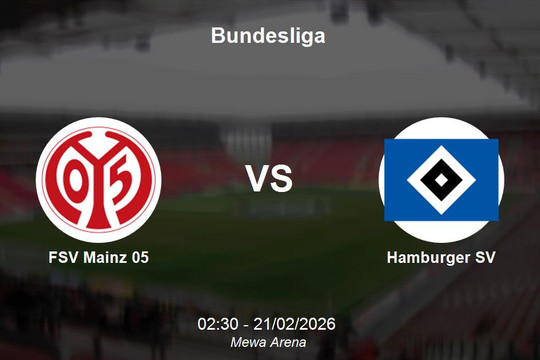 Nhận định FSV Mainz 05 vs Hamburger SV - Bundesliga ngày 21/02