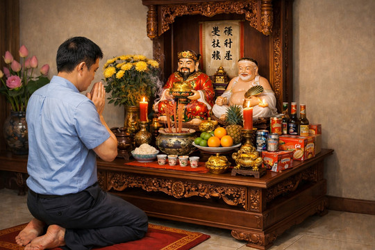 Tổng hợp văn khấn Thần Tài, Thổ Địa mùng 10, hàng ngày, ngày rằm chuẩn truyền thống, đầy đủ, chi tiết, và mới nhất 2026
