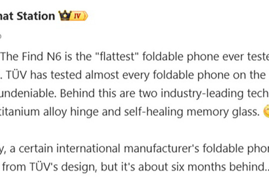 OPPO Find N6 lộ diện ngày ra mắt: Đột phá thiết kế mỏng nhất thế giới