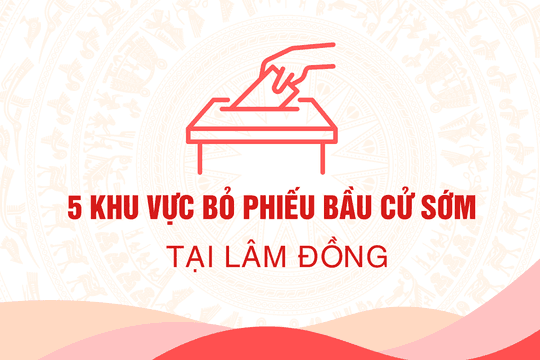 5 khu vực bỏ phiếu bầu cử sớm tại Lâm Đồng