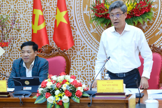 Lãnh đạo UBND tỉnh Lâm Đồng làm việc với Trung tâm phát triển quỹ đất
