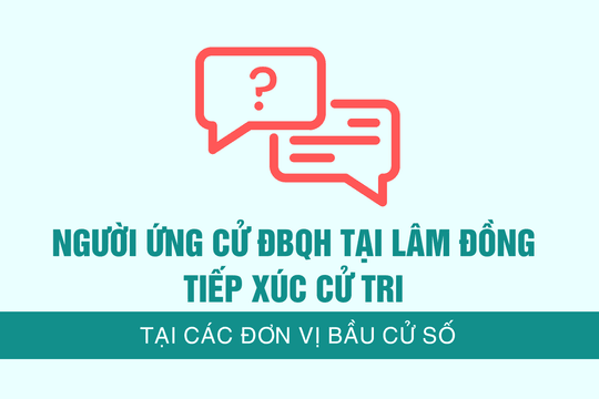 Lịch tiếp xúc cử tri vận động bầu cử của những người ứng cử ĐBQH khóa XVI tại Lâm Đồng
