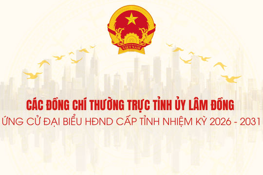 Các đồng chí Thường trực Tỉnh ủy Lâm Đồng ứng cử đại biểu HĐND cấp tỉnh nhiệm kỳ 2026 - 2031