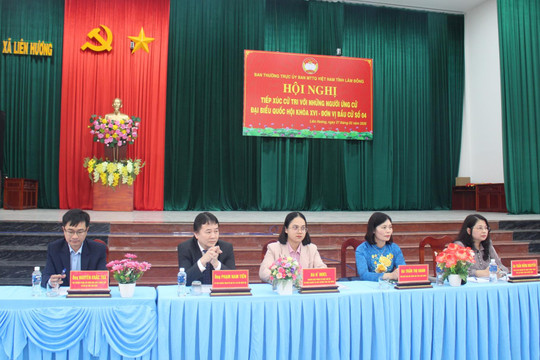 Ứng cử viên ĐBQH khóa XVI tiếp xúc cử tri tại Liên Hương, Vĩnh Hảo