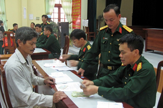 Quy định điều chỉnh trợ cấp hằng tháng đối với quân nhân, nguời làm công tác cơ yếu đã phục viên, xuất ngũ, thôi việc