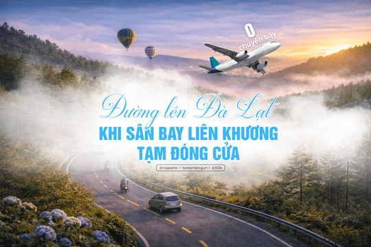 Đường lên Đà Lạt khi sân bay Liên Khương tạm đóng cửa