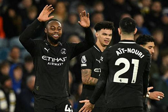 Man City thắng nghẹt thở Leeds United 1-0: Bản lĩnh nhà vô địch khi vắng Erling Haaland