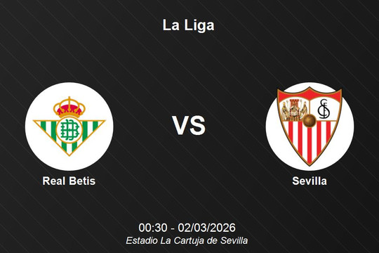 Nhận định Real Betis vs Sevilla - Derby rực lửa tại La Liga