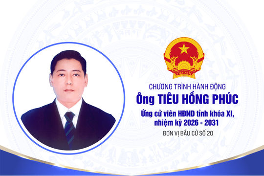Chương trình hành động của ông Tiêu Hồng Phúc, ứng cử viên đại biểu HĐND tỉnh Lâm Đồng khóa XI, nhiệm kỳ 2026 - 2031