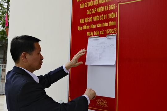 Giám sát công tác chuẩn bị bầu cử tại xã Krông Nô