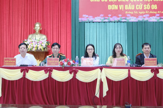 Ứng cử viên ĐBQH khóa XVI tiếp xúc cử tri các xã Krông Nô, Nam Đà, Đắk Sắk