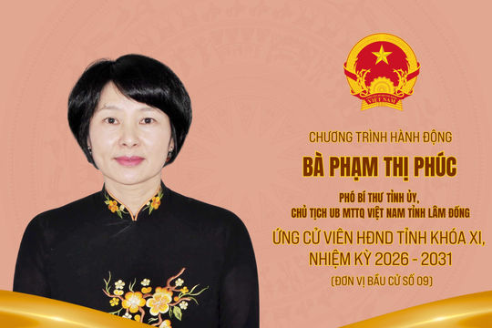 Chương trình hành động của bà Phạm Thị Phúc, ứng cử viên đại biểu HĐND tỉnh Lâm Đồng khóa XI, nhiệm kỳ 2026-2031