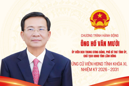 Chương trình hành động của ông Hồ Văn Mười, ứng cử viên đại biểu HĐND tỉnh Lâm Đồng nhiệm kỳ 2026 - 2031