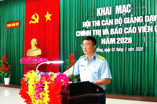 Hội thi cán bộ giảng dạy chính trị và báo cáo viên giỏi Trung đoàn 920