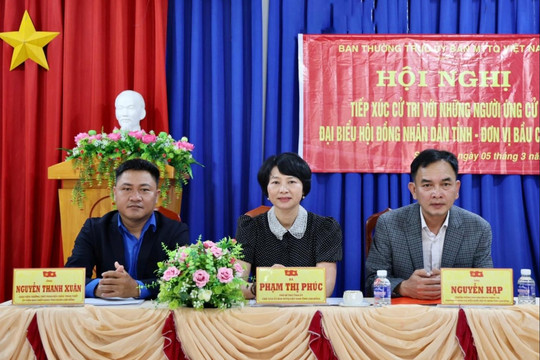 Cử tri xã Sơn Điền kiến nghị nhiều vấn đề dân sinh với ứng cử viên HĐND tỉnh