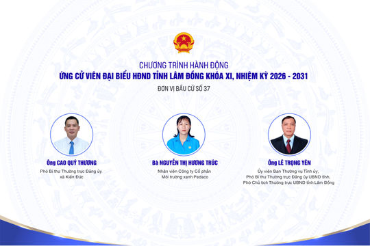 Chương trình hành động của các ứng cử viên đại biểu HĐND tỉnh Lâm Đồng tại đơn vị bầu cử số 37