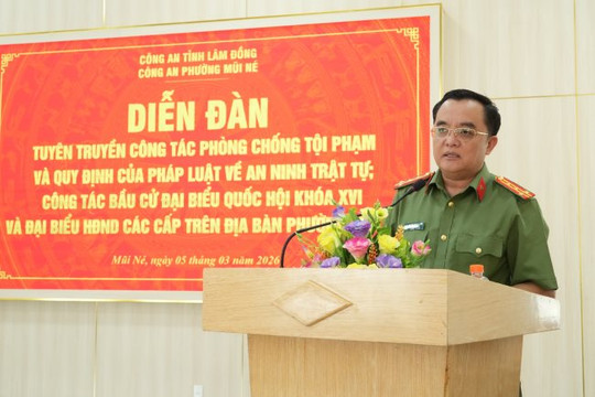 Mũi Né tuyên truyền phòng chống tội phạm, bảo đảm an ninh bầu cử
