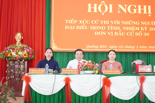 Cử tri Quảng Khê thống nhất cao chương trình hành động của ứng cử viên HĐND tỉnh