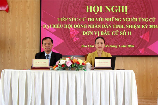 Ứng cử Đại biểu HĐND tỉnh tiếp xúc cử tri tại xã Bảo Lâm 1