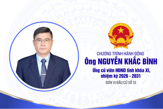 Chương trình hành động của ông Nguyễn Khắc Bình, ứng cử viên HĐND tỉnh Lâm Đồng khóa XI, nhiệm kỳ 2026 - 2031