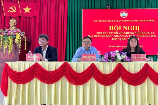 Ứng cử viên đại biểu HĐND tỉnh tiếp xúc cử tri phường Bắc Gia Nghĩa