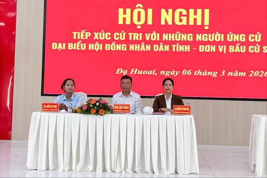 Ứng cử viên HĐND tỉnh Lâm Đồng tiếp xúc cử tri xã Đạ Huoai