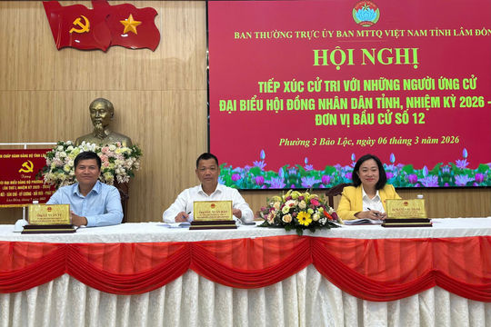 Ứng cử viên đại biểu HĐND tỉnh Lâm Đồng tiếp xúc cử tri phường 3 Bảo Lộc