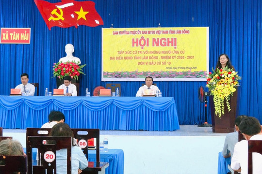 Ứng cử viên đại biểu HĐND tỉnh tiếp xúc cử tri tại phường Phước Hội và xã Tân Hải