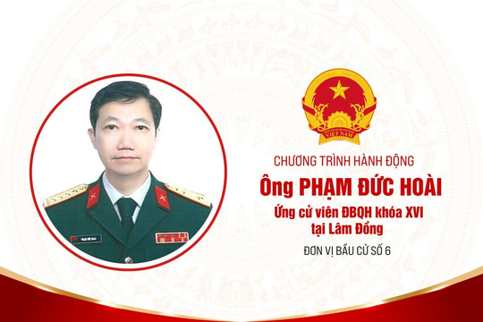 Chương trình hành động của Ông Phạm Đức Hoài, ứng cử viên ĐBQH khóa XVI tại Lâm Đồng