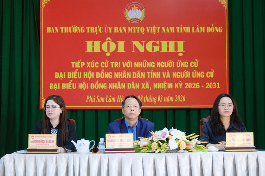 Ứng cử viên đại biểu HĐND tỉnh tiếp xúc cử tri xã Phú Sơn Lâm Hà
