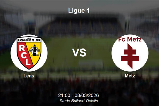 Nhận định Lens vs Metz - Ligue 1: Sức mạnh áp đảo tại Stade Bollaert-Delelis