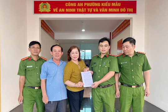 Công an phường Ngã Bảy thành phố Cần Thơ nhanh chóng thu hồi 50 triệu đồng bị lừa đảo