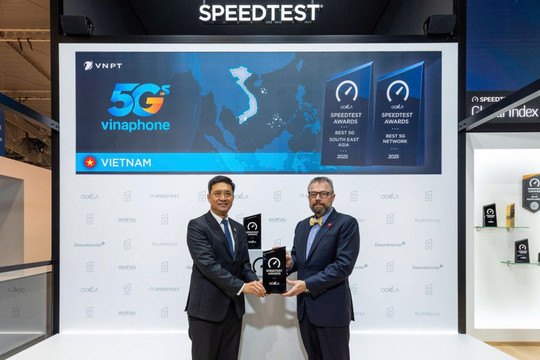 VinaPhone nhận giải mạng 5G tốt nhất Đông Nam Á từ Ookla: Khẳng định vị thế hạ tầng số